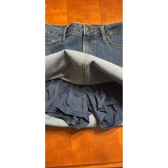 Vintage Lee Ladies Medium Blue Denim Jean Mini Skirt Size M/ 32" Waist Sz 10 - Picture 4 of 7